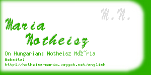 maria notheisz business card